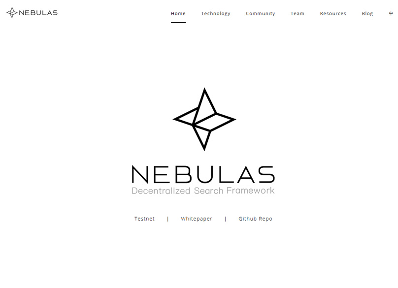 Webová stránka Nebulas